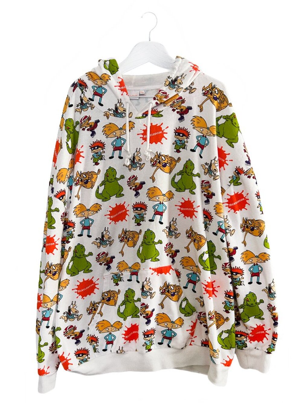 Nickelodeon 90s Nicktoons Hoodie Rugrats Ren & Stimpy Hey Arnold Size 4XL